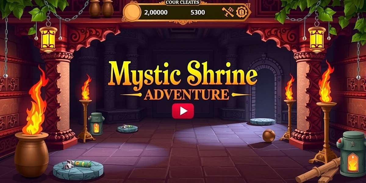 Mystic Shrine Adventure gameplay showing puzzle solving in ancient temple chambers