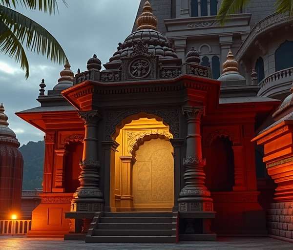 South Indian version of Mystic Shrine Adventure featuring Dravidian temple architecture