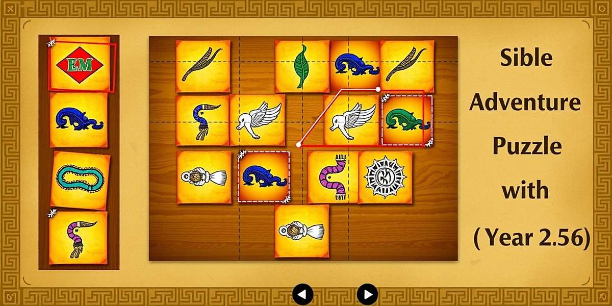 Mystic Shrine Adventure puzzle solution showing traditional Indian symbol arrangement