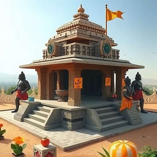 Khajuraho Temple inspired shrine in Mystic Shrine Adventure